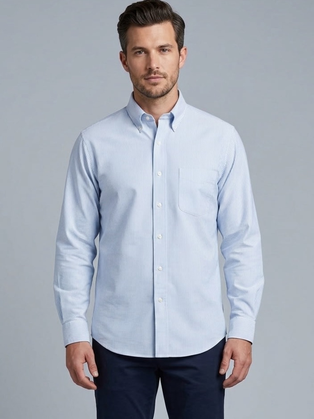 Brooks Brothers Light Blue Stripe Button-Down Shirt